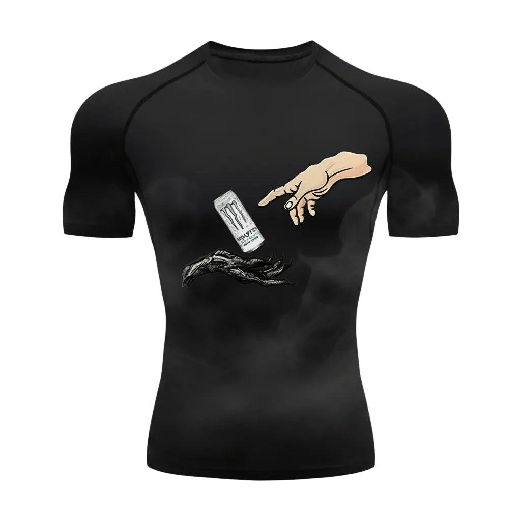 T-shirt de compression fan de Monster