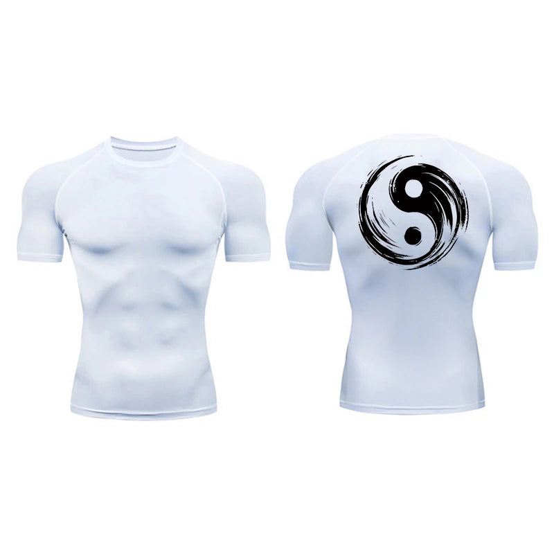 Ying-Yang power compression T-shirt