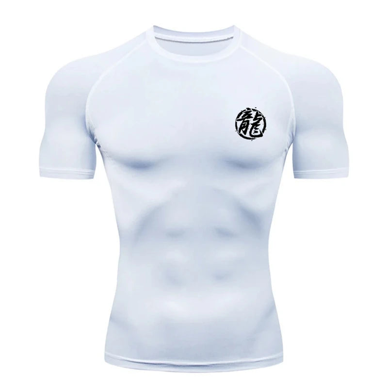 Dragon sign compression T-shirt