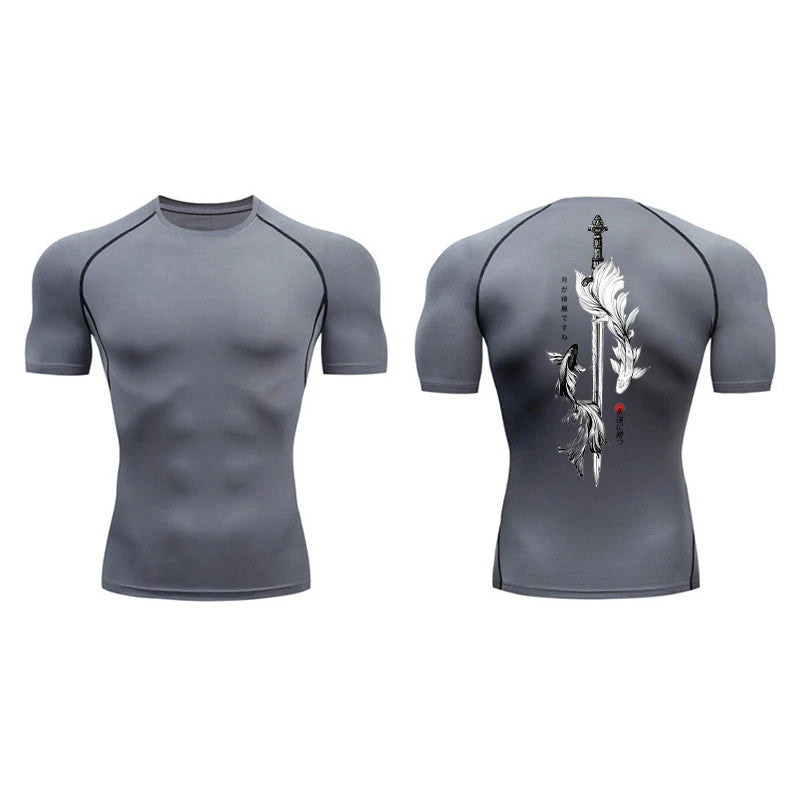 T-shirt de compression katana obscure
