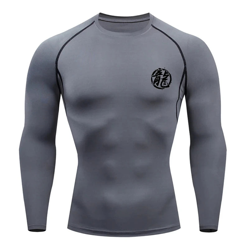 Dragon sign compression T-shirt
