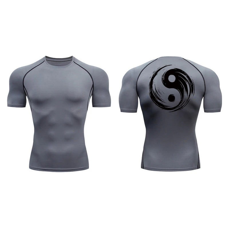 Ying-Yang power compression T-shirt