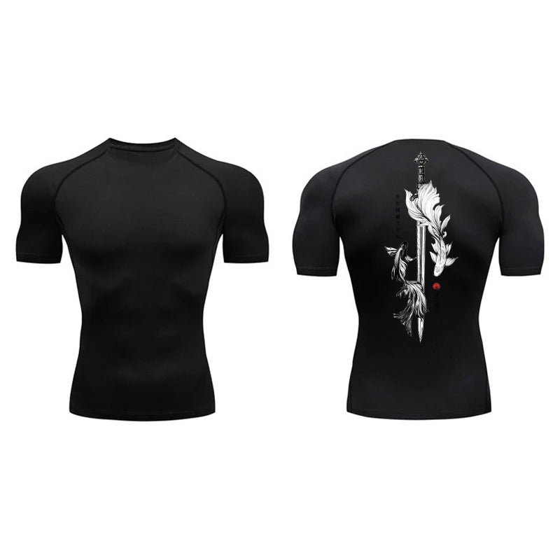 T-shirt de compression katana obscure