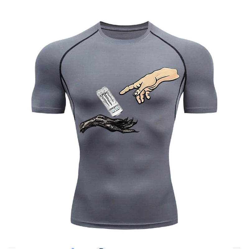 T-shirt de compression fan de Monster