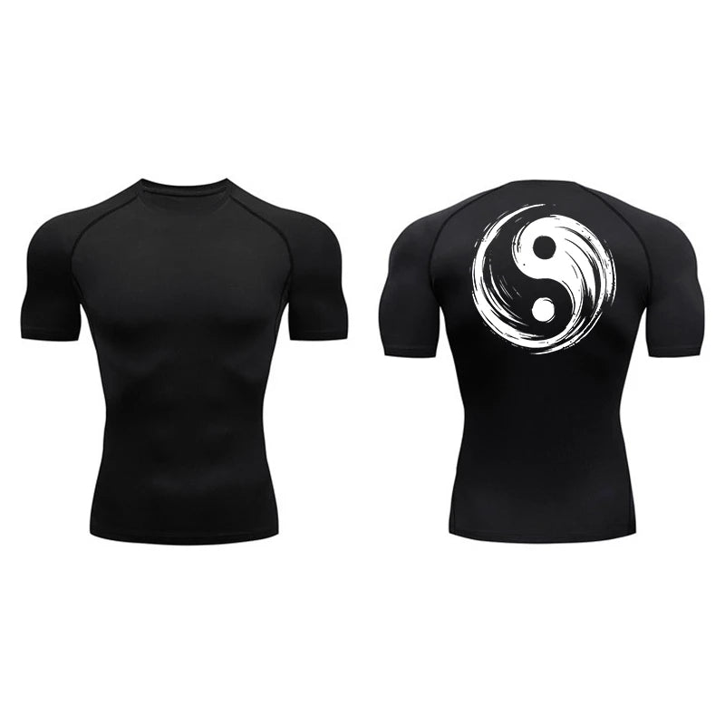 Ying-Yang power compression T-shirt