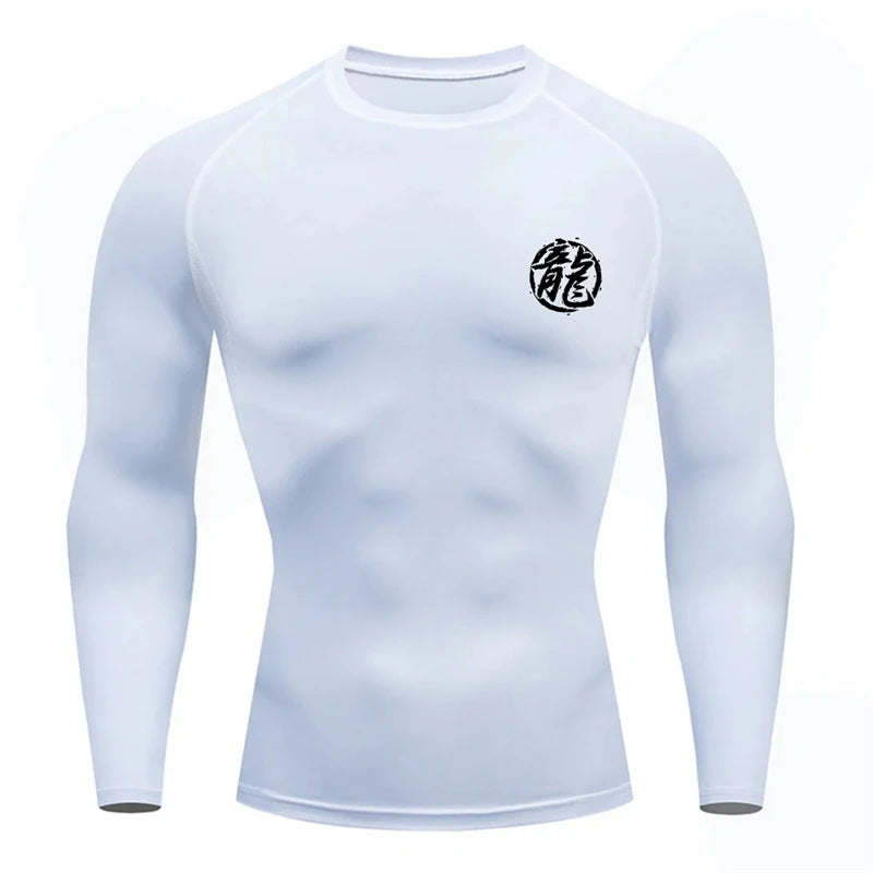 Dragon sign compression T-shirt
