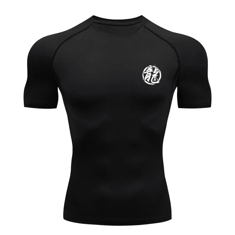 Dragon sign compression T-shirt