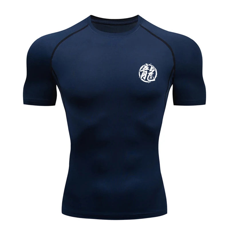 Dragon sign compression T-shirt