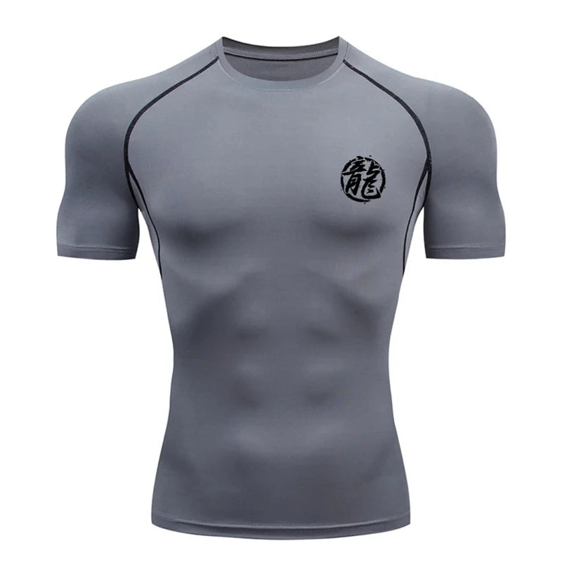 Dragon sign compression T-shirt
