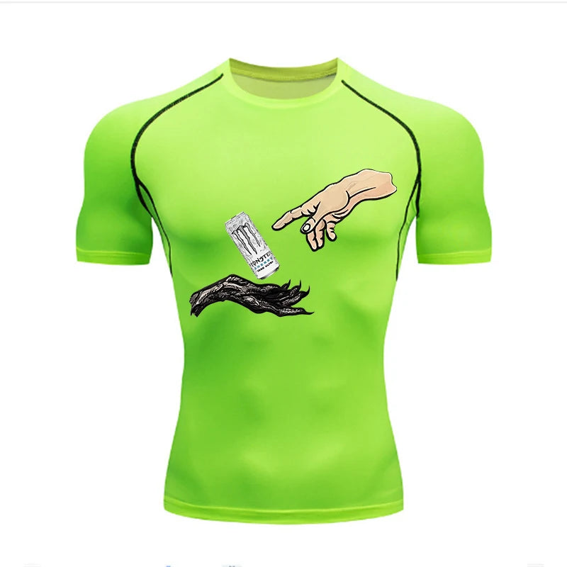 T-shirt de compression fan de Monster