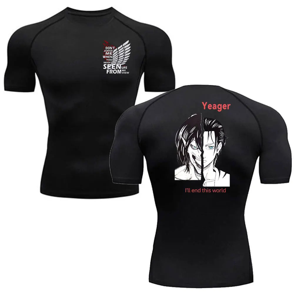 T-sirt de compression mange tes prot