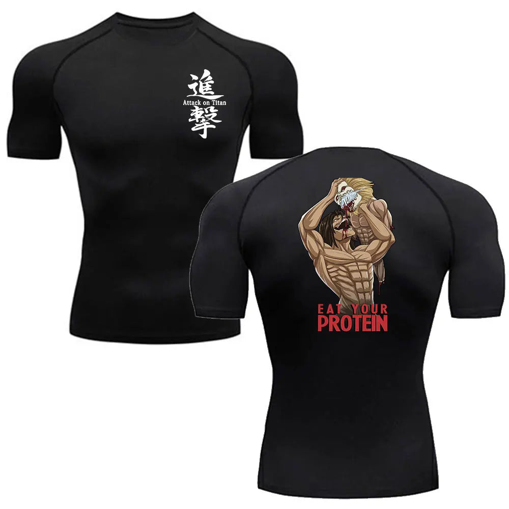 T-sirt de compression mange tes prot
