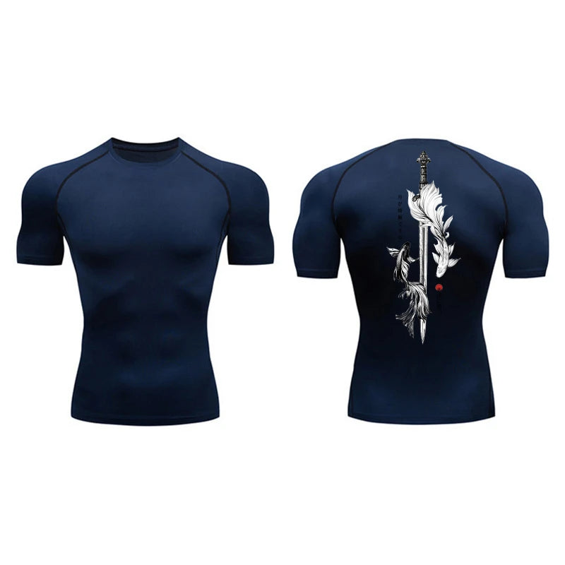 T-shirt de compression katana obscure